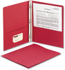 A Picture of product SMD-88059 Smead™ Two-Pocket Folder with Tang Strip Style Fasteners 2-Pocket withTang Fastener, Letter, 1/2" Cap, Red, 25/Box