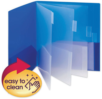 Smead™ Poly Ten-Pocket Subject Folder 500-Sheet Capacity, 11 x 8.5, Assorted Cover Colors, 2/Pack