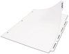 A Picture of product AVE-11416 Avery® Print & Apply Index Maker® Clear Label Dividers with Easy Printable Strip and White Tabs 5-Tab, 11 x 8.5, 1 Set