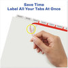 A Picture of product AVE-11417 Avery® Print & Apply Index Maker® Clear Label Dividers with Easy Printable Strip and White Tabs 8-Tab, 11 x 8.5, 1 Set