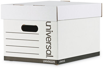 Universal® Professional-Grade Heavy-Duty Storage Boxes Letter/Legal Files, White, 12/Carton