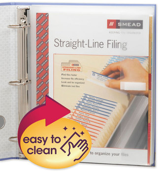 Smead™ Poly Three-Ring Envelopes Ring Binder Pockets, 9 x 11.5, Clear, 3/Pack