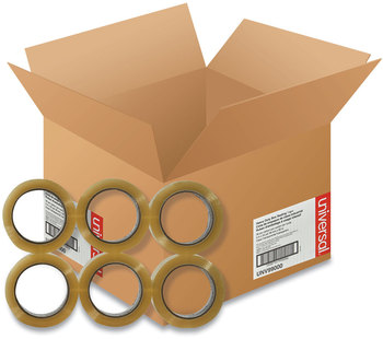 Universal® Heavy-Duty Box Sealing Tape 3" Core, 1.88" x 54.6 yds, Clear, 36/Box