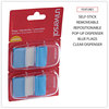 A Picture of product UNV-99002 Universal® Deluxe Pop-Up Page Flags Blue, 50 Flags/Dispenser, 2 Dispensers/Pack