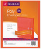 A Picture of product SMD-89527 Smead™ Poly String & Button Interoffice Envelopes and Open-Side (Horizontal), 9.75 x 11.63, Transparent Red, 5/Pack