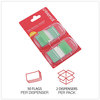 A Picture of product UNV-99003 Universal® Deluxe Pop-Up Page Flags Green, 50 Flags/Dispenser, 2 Dispensers/Pack