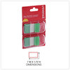 A Picture of product UNV-99003 Universal® Deluxe Pop-Up Page Flags Green, 50 Flags/Dispenser, 2 Dispensers/Pack