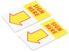 A Picture of product UNV-99005 Universal® Deluxe Message Arrow Flags Page "Sign Here", Yellow/Red, 50 Flags/Dispenser, 2 Dispensers/Pack