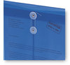 A Picture of product SMD-89542 Smead™ Poly String & Button Interoffice Envelopes and Open-End (Vertical), 9.75 x 11.63, Transparent Blue, 5/Pack