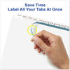 A Picture of product AVE-11428 Avery® Print & Apply Index Maker® Clear Label Dividers with Easy Printable Strip and White Tabs 12-Tab, 11 x 8.5, 1 Set