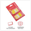 A Picture of product UNV-99006 Universal® Deluxe Pop-Up Page Flags Yellow, 50 Flags/Dispenser, 2 Dispensers/Pack