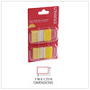 A Picture of product UNV-99006 Universal® Deluxe Pop-Up Page Flags Yellow, 50 Flags/Dispenser, 2 Dispensers/Pack