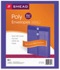 A Picture of product SMD-89544 Smead™ Poly String & Button Interoffice Envelopes and Open-End (Vertical), 9.75 x 11.63, Transparent Purple, 5/Pack