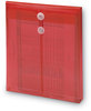 A Picture of product SMD-89547 Smead™ Poly String & Button Interoffice Envelopes and Open-End (Vertical), 9.75 x 11.63, Transparent Red, 5/Pack