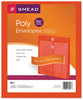 A Picture of product SMD-89547 Smead™ Poly String & Button Interoffice Envelopes and Open-End (Vertical), 9.75 x 11.63, Transparent Red, 5/Pack