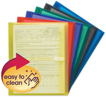 Smead™ Poly Side-Load Envelopes Fold-Over Closure, 9.75 x 11.63, Assorted Colors, 6/Pack