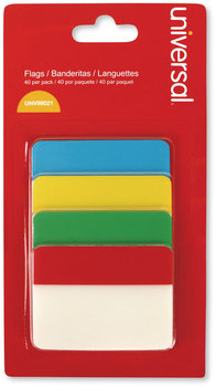 Universal® Self Stick Index Tab 2", Assorted Colors, 40/Pack