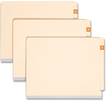 Smead™ Yearly End Tab File Folder Labels 24, 0.5 x 1, Orange, 25/Sheet, 10 Sheets/Pack