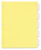 A Picture of product AVE-11466 Office Essentials™ Plastic Insertable Dividers 5-Tab, 11 x 8.5, Clear Tabs, 1 Set