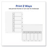 A Picture of product AVE-11821 Avery® Customizable Table of Contents Ready Index® Black & White Dividers with Printable Section Titles and 5-Tab, 1 to 5, 11 x 8.5, 6 Sets