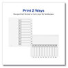 A Picture of product AVE-11823 Avery® Customizable Table of Contents Ready Index® Black & White Dividers with Printable Section Titles and 10-Tab, 1 to 10, 11 x 8.5, 6 Sets
