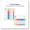 A Picture of product AVE-11830 Avery® Customizable Table of Contents Ready Index® Multicolor Dividers with Printable Section Titles 12-Tab, Jan. to Dec., 11 x 8.5, White, 6 Sets