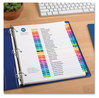 A Picture of product AVE-11831 Avery® Customizable Table of Contents Ready Index® Multicolor Dividers with Printable Section Titles 31-Tab, 1 to 31, 11 x 8.5, White, 6 Sets