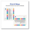 A Picture of product AVE-11832 Avery® Customizable Table of Contents Ready Index® Multicolor Dividers with Printable Section Titles 26-Tab, A to Z, 11 x 8.5, White, 6 Sets
