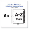 A Picture of product AVE-11832 Avery® Customizable Table of Contents Ready Index® Multicolor Dividers with Printable Section Titles 26-Tab, A to Z, 11 x 8.5, White, 6 Sets