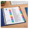 A Picture of product AVE-11832 Avery® Customizable Table of Contents Ready Index® Multicolor Dividers with Printable Section Titles 26-Tab, A to Z, 11 x 8.5, White, 6 Sets