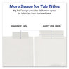 A Picture of product AVE-11835 Avery® Insertable Big Tab™ Plastic Dividers 5-Tab, 11 x 8.5, Clear, 1 Set