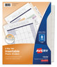 A Picture of product AVE-11836 Avery® Insertable Big Tab™ Plastic Dividers 8-Tab, 11 x 8.5, Clear, 1 Set