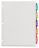 A Picture of product AVE-14432 Avery® Big Tab™ Printable White Label Dividers 5-Tab, 11 x 8.5, 4 Sets