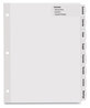A Picture of product AVE-14439 Avery® Big Tab™ Printable Large White Label Dividers 8-Tab, 11 x 8.5, 4 Sets