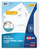A Picture of product AVE-14439 Avery® Big Tab™ Printable Large White Label Dividers 8-Tab, 11 x 8.5, 4 Sets