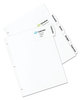 A Picture of product AVE-14440 Avery® Big Tab™ Printable Large White Label Dividers 5-Tab, 11 x 8.5, 20 Sets