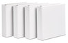 A Picture of product AVE-17030 Avery® Durable View Binder with DuraHinge® and Slant Rings 3 3" Capacity, 11 x 8.5, White, 4/Pack