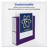 A Picture of product AVE-17294 Avery® Durable View Binder with DuraHinge® and Slant Rings 3 1" Capacity, 11 x 8.5, Purple