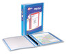 A Picture of product AVE-17607 Avery® Flexi-View® Binder with Round Rings 3 1" Capacity, 11 x 8.5, Blue