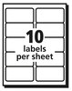 A Picture of product AVE-18663 Avery® Matte Clear Easy Peel® Mailing Labels with Sure Feed® Technology w/ Inkjet Printers, 2 x 4, 10/Sheet, 10 Sheets/Pack