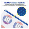 A Picture of product AVE-22877 Avery® Round Print-to-the-Edge Labels with Sure Feed® Print-to-the Edge SureFeed and EasyPeel, 2" dia, Matte White, 300/Pack