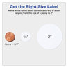 A Picture of product AVE-22877 Avery® Round Print-to-the-Edge Labels with Sure Feed® Print-to-the Edge SureFeed and EasyPeel, 2" dia, Matte White, 300/Pack