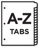 A Picture of product AVE-23081 Avery® Preprinted Plastic Tab Dividers Heavy-Duty 26-Tab, A to Z, 11 x 9, Yellow, 1 Set