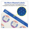 A Picture of product AVE-4227 Avery® White Dissolvable Labels with Sure Feed® Technology w/ 2" dia, 60/Pk,