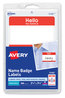 A Picture of product AVE-5140 Avery® Printable Adhesive Name Badges Self-Adhesive 2 1/3 x 3 3/8, Red "Hello", 100/Pack