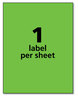 A Picture of product AVE-5940 Avery® High-Visibility ID Labels Permanent Laser 8.5 x 11, Neon Green, 100/Box