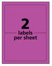 A Picture of product AVE-5948 Avery® High-Visibility ID Labels Permanent Laser 5.5 x 8.5, Neon Magenta, 200/Box