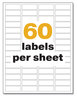 A Picture of product AVE-60518 Avery® UltraDuty® GHS Chemical Waterproof & UV Resistant Labels and 0.5 x 1.75, White, 60/Sheet, 25 Sheets/Pack