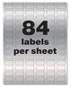 A Picture of product AVE-60519 Avery® PermaTrack® Metallic Asset Tag Labels Laser Printers, 0.5 x 1, Silver, 84/Sheet, 8 Sheets/Pack