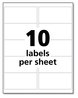 A Picture of product AVE-60525 Avery® UltraDuty® GHS Chemical Waterproof & UV Resistant Labels and 2 x 4, White, 10/Sheet, 50 Sheets/Pack